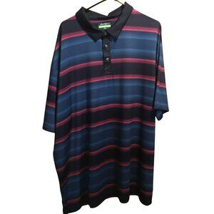 Ben Hogan Performance 3-Button Men's Golf Polo Sz XXXL Colorful Striped Lined